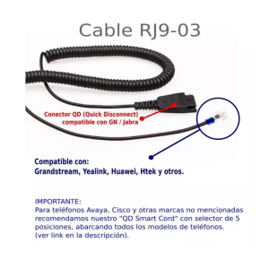 QD RJ9-03 (Azul) Cable
